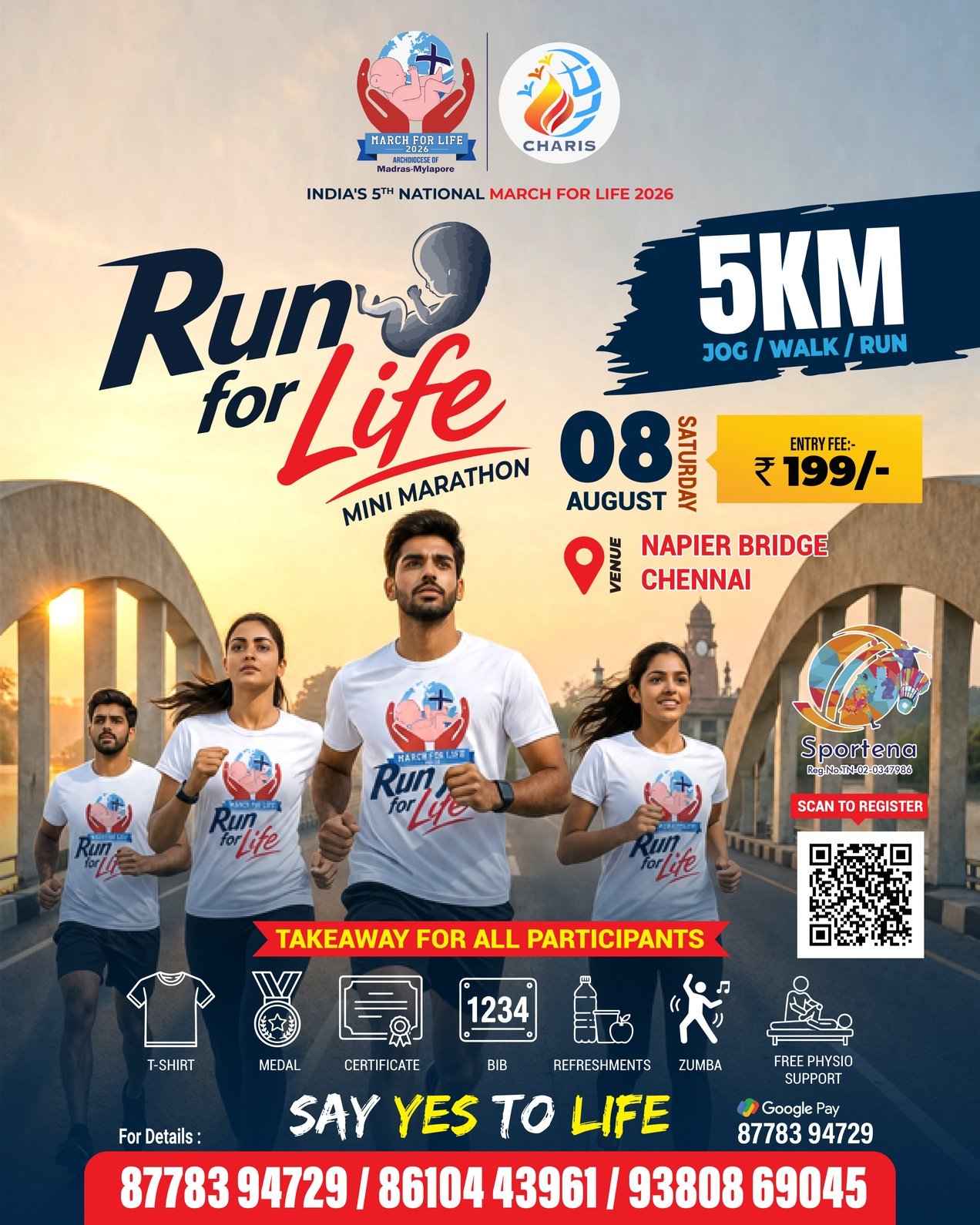 SAY YES TO LIFE MINI MARATHON route map